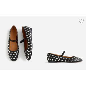 Madewell Womens $128 The Greta Ballet Flat Black Size 10 NR846